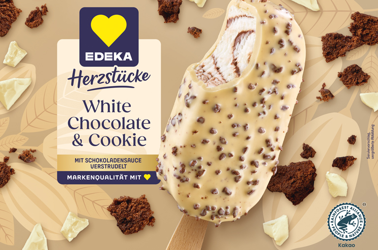 EDEKA Herzstücke White Chocolate & Cookie Eis